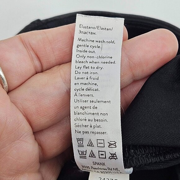 Spanx Ready To Wow Faux Leather Leggings Black Women’s Size M Short High Rise - Picture 6 of 12